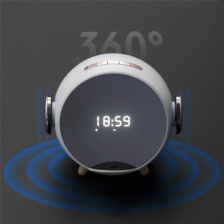 Smart Bluetooth Support Support Wireless Charging Home Voice Mirror Design Mini -alto -falante Com Telefone Celular
