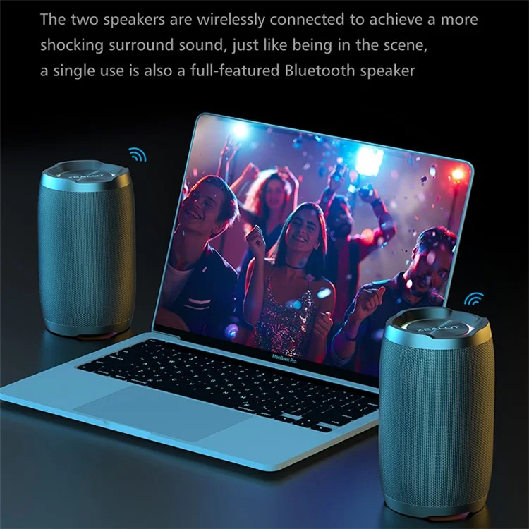ZEALOT S49 Altavoz Bluetooth portátil recargable de 20W a prueba de agua con graves pesados Altavoz de música inalámbrico con subwoofer