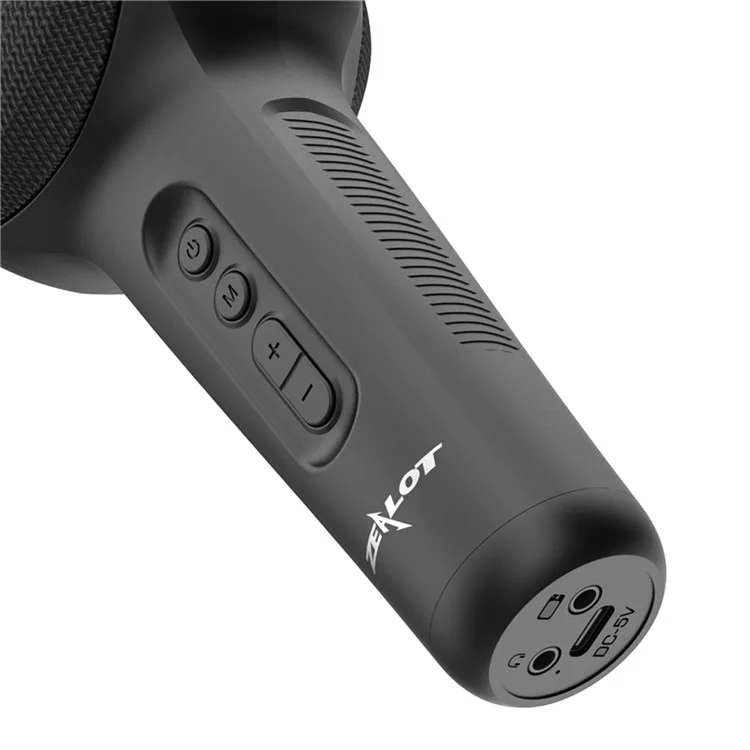 ZEALOT S58 Wireless Bluetooth-compatible Karaoke Microphone Rechargeable Home KTV Party Handheld Mic Speaker - Black