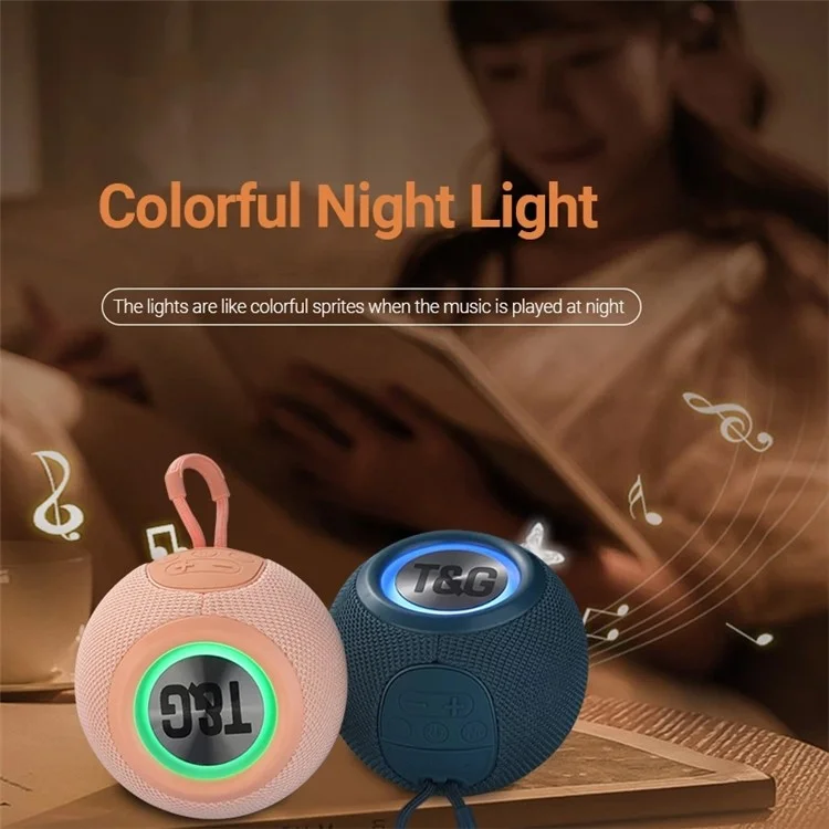 Беспроводная Bluetooth-колонка T&G TG337 с 3D-стереозвуком и сабвуфером, водонепроницаемая, для использования на улице - черная