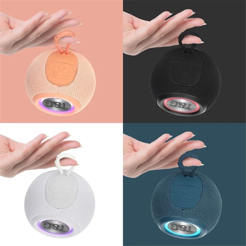 T&G TG337 Portable Speaker Wireless Bluetooth-compatible 3D Stereo Subwoofer Waterproof Outdoor Loudspeaker with Lanyard - White