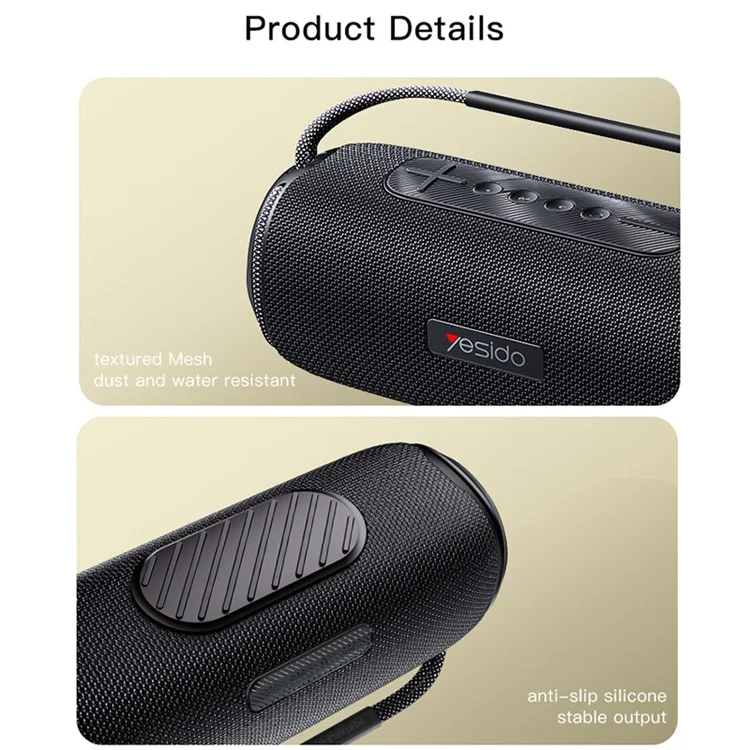 YESIDO YSW-11 Wireless Bluetooth-compatible Speaker for Home, Outdoor Portable Subwoofer Speaker