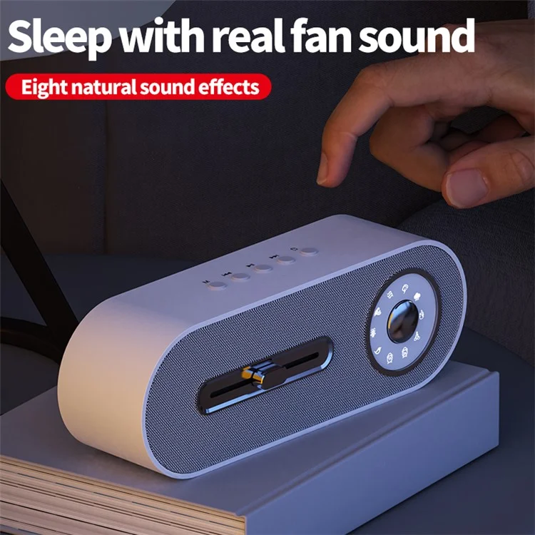 JY-78 White Noise Sleep Bluetooth-compatible Speaker Subwoofer Indoor Portable Wireless Speakers Support Memory Card, U Disk - White