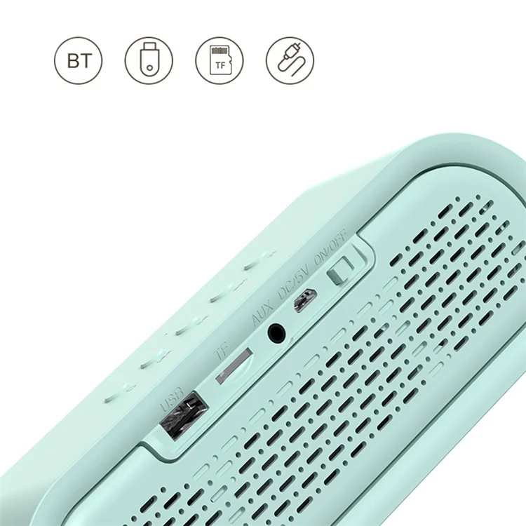 JY-78 White Noise Sleep Bluetooth-compatible Speaker Subwoofer Indoor Portable Wireless Speakers Support Memory Card, U Disk - White