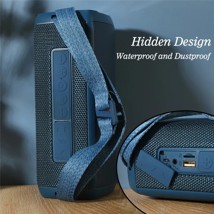 T&G TG345 Altavoz Bluetooth Portátil Recargable Inalámbrico Outdoor Luz de Respiración Subwoofer Estéreo - Azul