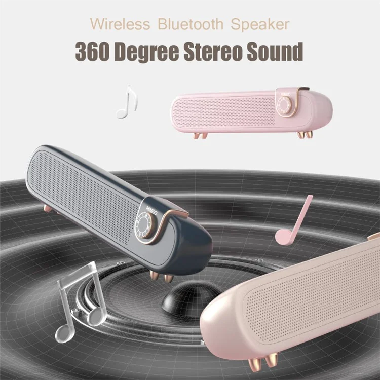 EWA L102 Retro Bluetooth-compatible Wireless Speaker Vintage Portable Outdoor Speaker Support TF / AUX - Pink