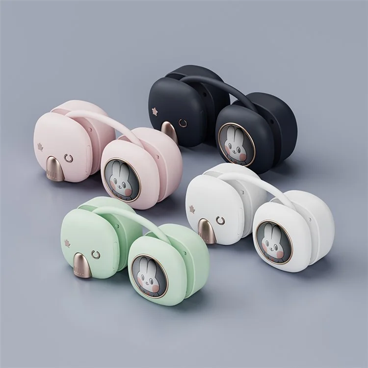 T5 Mini Size Neck Hanging Bluetooth-compatible Speaker Neckband Portable Wireless HiFi Sound Subwoofer with LED Light - White