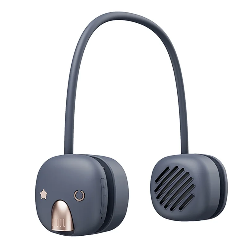 T5 Mini Size Neck Hanging Bluetooth-compatible Speaker Neckband Portable Wireless HiFi Sound Subwoofer with LED Light - Dark Blue