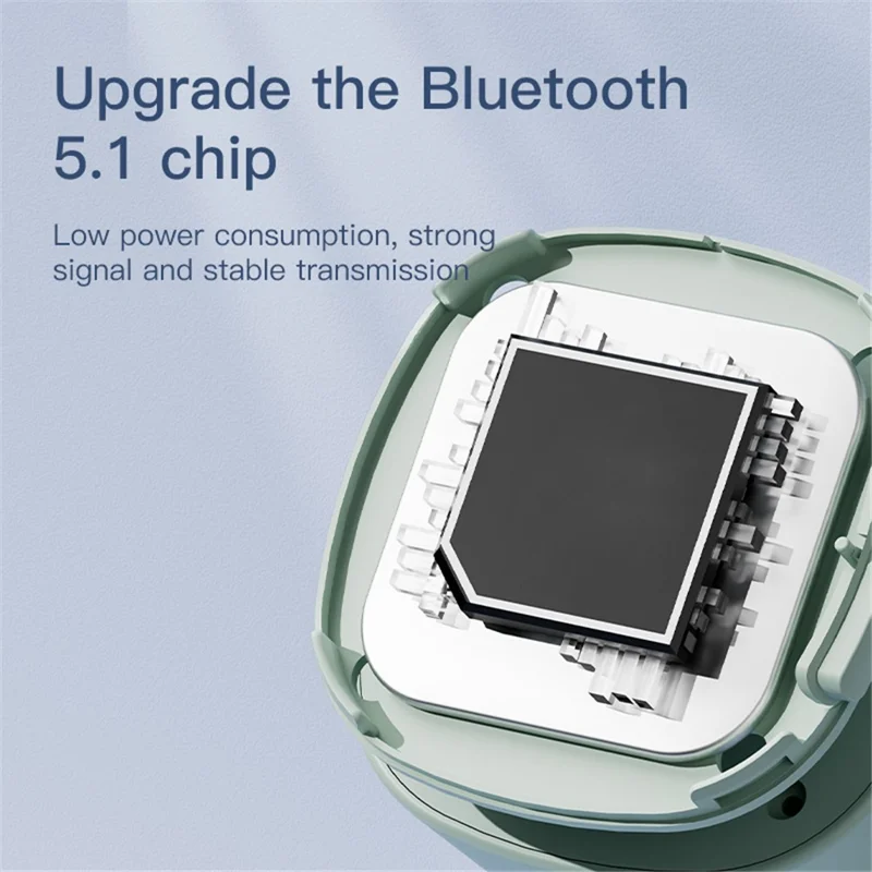 T5 Mini Size Neck Hanging Bluetooth-compatible Speaker Neckband Portable Wireless HiFi Sound Subwoofer with LED Light - Dark Blue