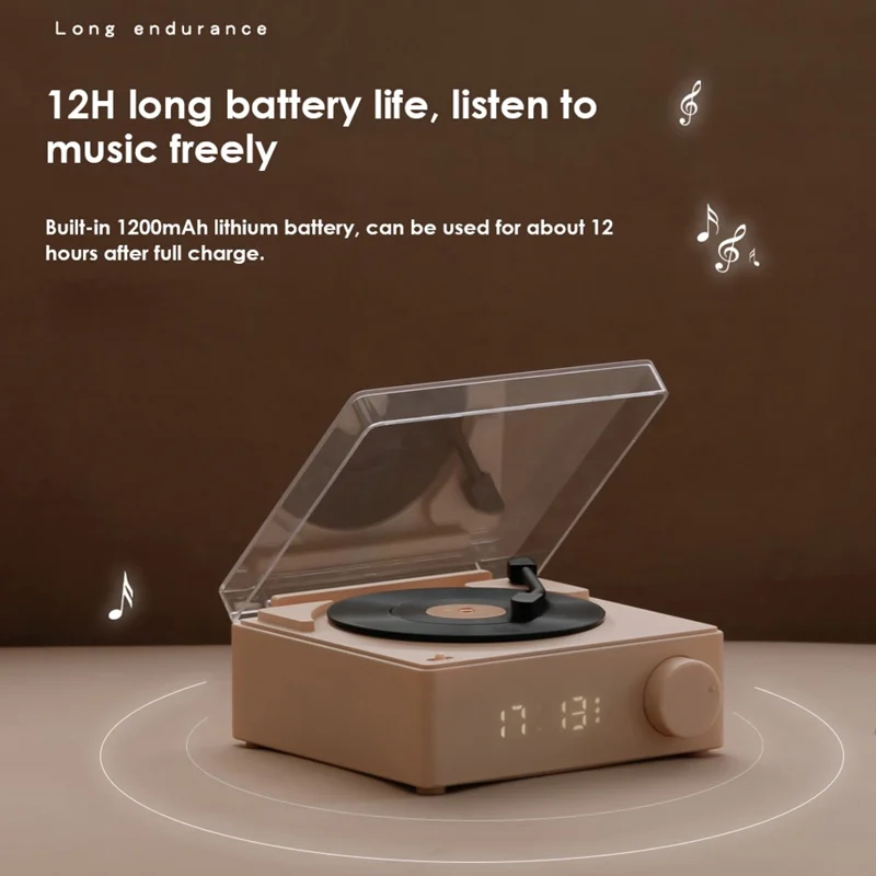 X11 Часы Виниловый Проигрыватель Плеер Стерео Звук Ретро Bluetooth-совместимая Колонка - Зеленый