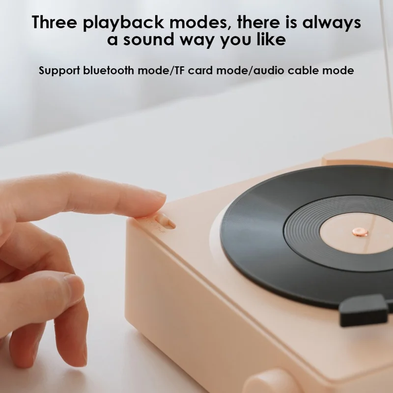 X11 Lecteur de disques vinyle avec horloge, tourne-disque, stéréo rétro, haut-parleur compatible Bluetooth - Jaune