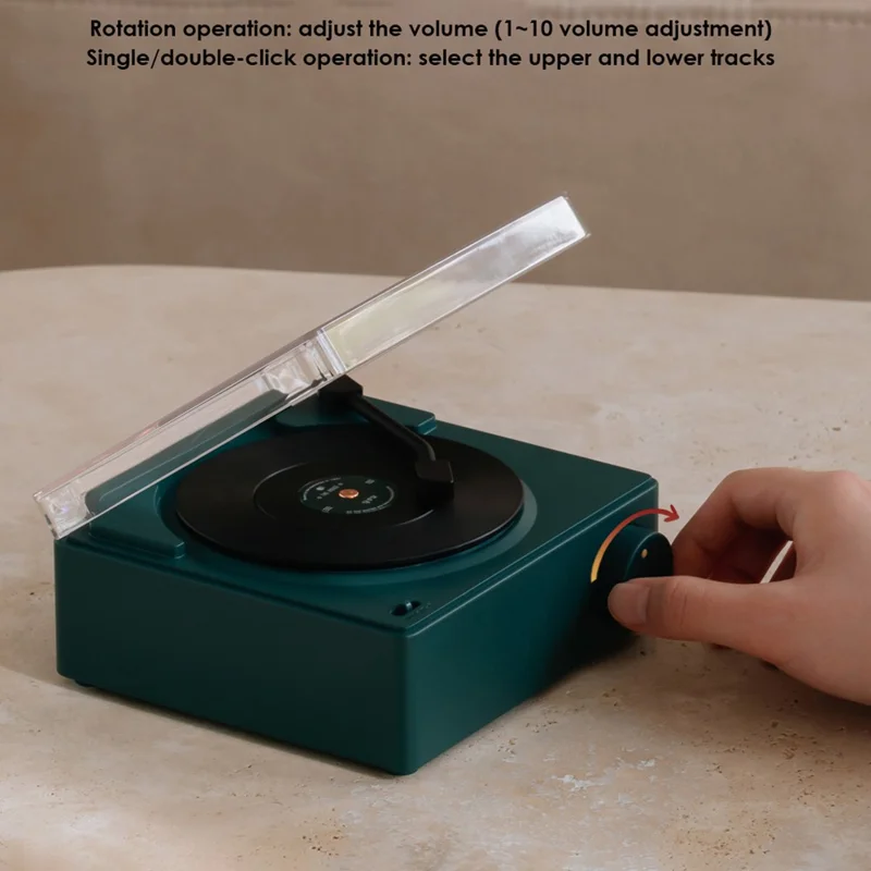 X11 Lecteur de disques vinyle avec horloge, tourne-disque, stéréo rétro, haut-parleur compatible Bluetooth - Jaune