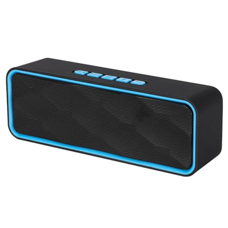 Altavoz Bluetooth multifunción para exteriores con radio FM, altavoz TWS, compatible con tarjeta TF, unidad U, AUX - Azul