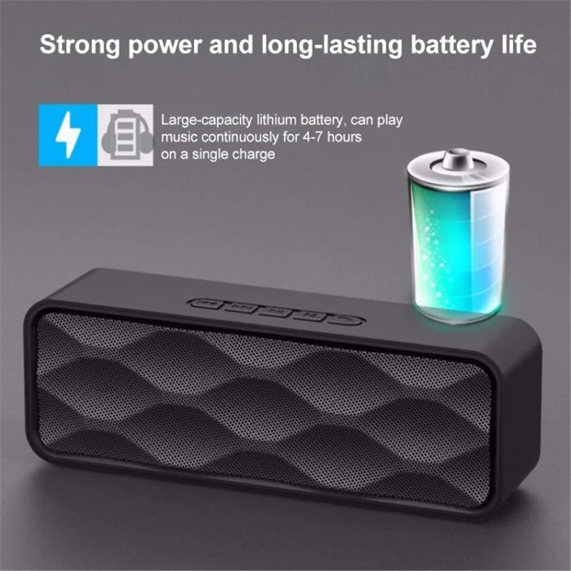 Altavoz Bluetooth multifunción para exteriores con radio FM, altavoz TWS, compatible con tarjeta TF, unidad U, AUX - Azul