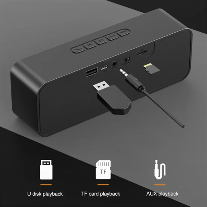 Altavoz Bluetooth multifunción para exteriores con radio FM, altavoz TWS, compatible con tarjeta TF, unidad U, AUX - Azul