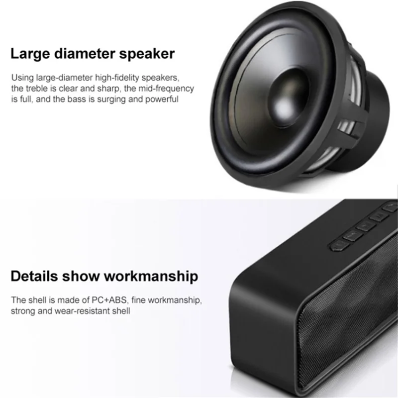 Altavoz Bluetooth multifunción para exteriores con radio FM, altavoz TWS, compatible con tarjeta TF, unidad U, AUX - Azul