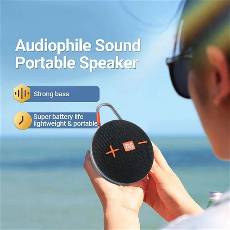 T&G TG648 Portable Bluetooth-compatible Speaker Outdoor TWS Wireless Stereo Subwoofer with LED Flashlight - Sapphire