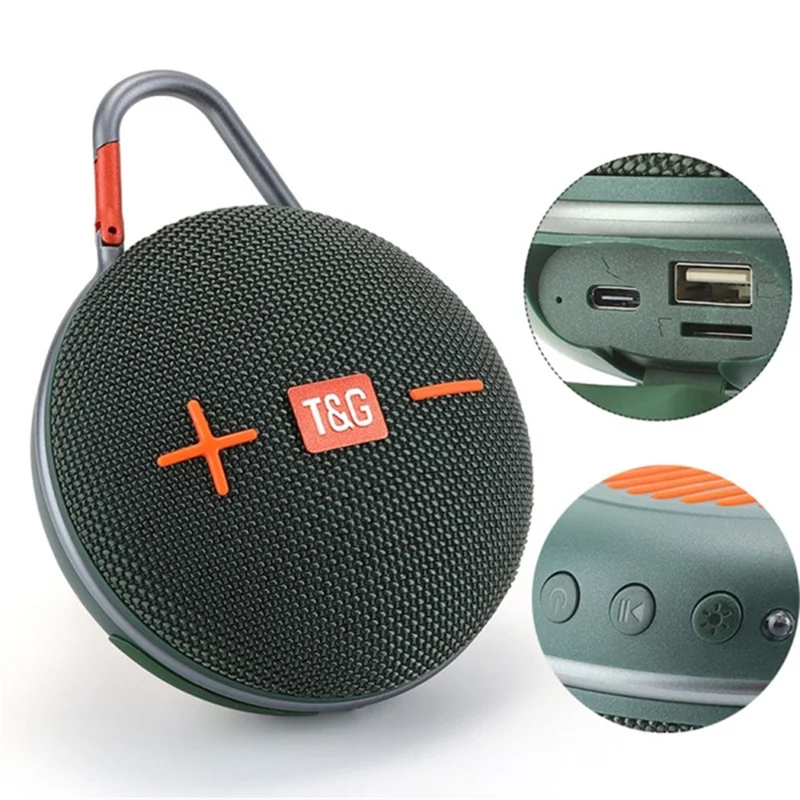 T&G TG648 Portable Bluetooth-compatible Speaker Outdoor TWS Wireless Stereo Subwoofer with LED Flashlight - Sapphire