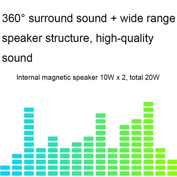 BT808 Desktop Powerful Bluetooth-compatible Speaker Auto Sleep Smart Speaker with Two Playback Modes - Grey