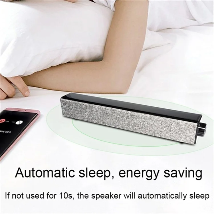 BT808 Desktop Powerful Bluetooth-compatible Speaker Auto Sleep Smart Speaker with Two Playback Modes - Grey