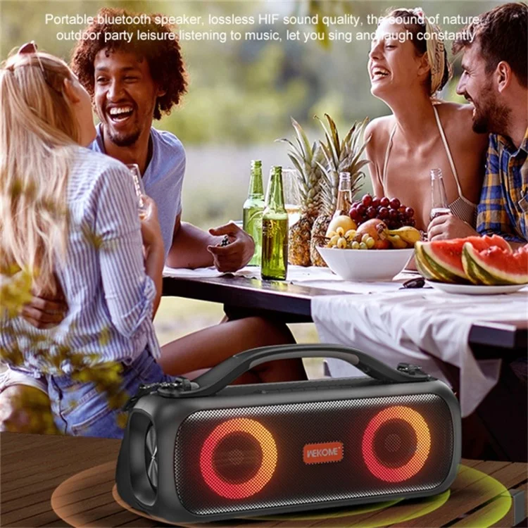 WEKOME D38 Outdoor-Bluetooth-Lautsprecher 30W Leistungsstarker Treiber Doppelte Hochtöner Kabelloser Heimparty-Lautsprecher