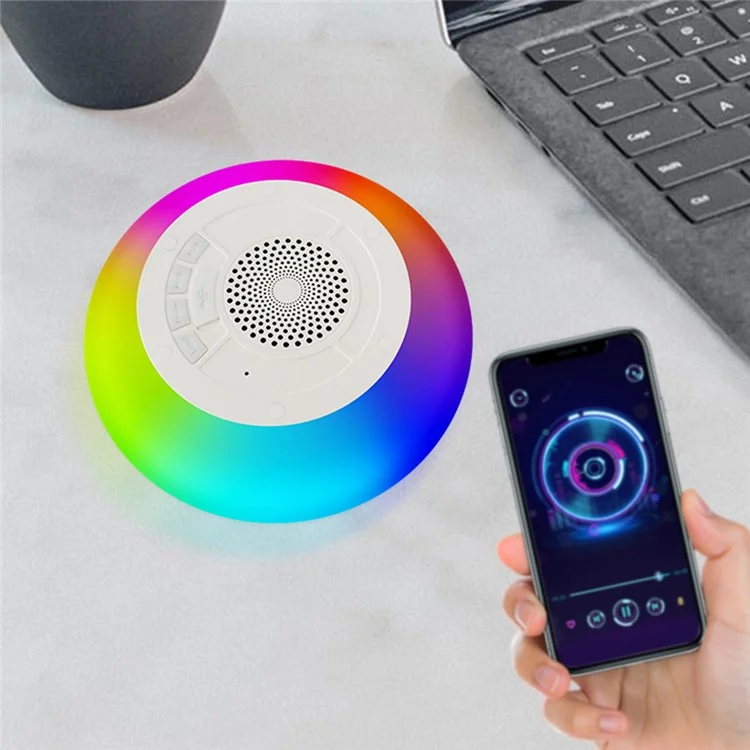 MC-109 Portable RGB Light Bluetooth-compatible Speaker Stereo Sound IPX7 Waterproof Floating Wireless Speaker