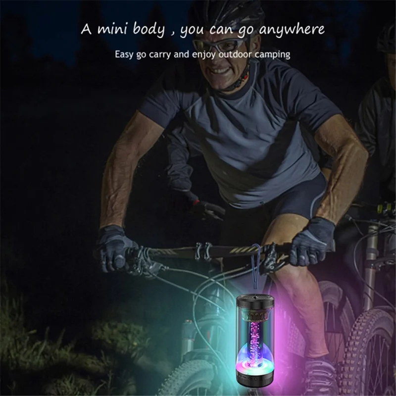 Z15 Outdoor Wireless Bluetooth-compatible Speaker Colorful Light Effect Portable Speaker Support FM, TF Card / USB Flash - White