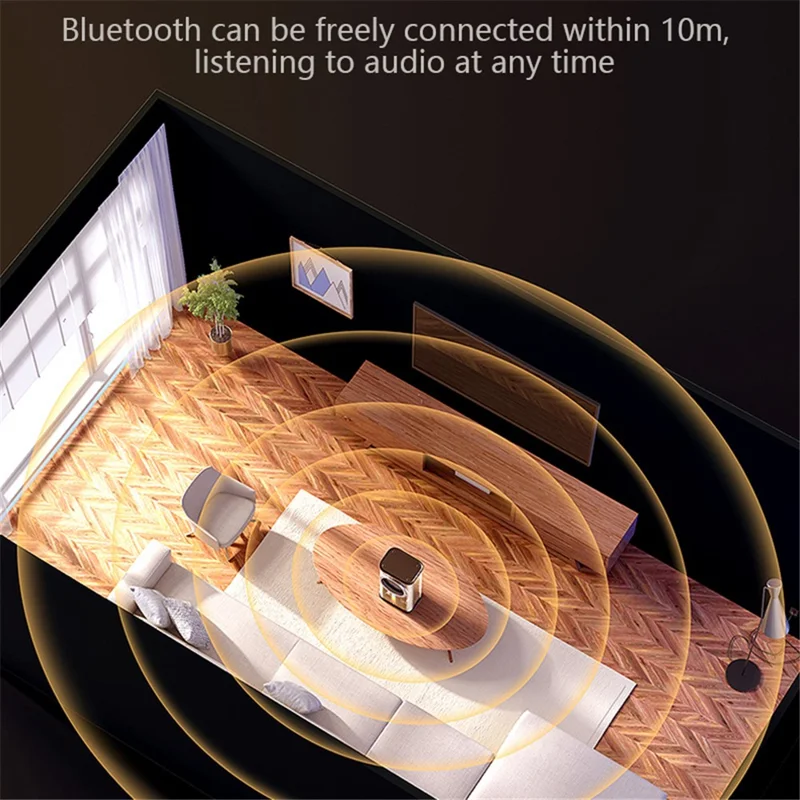 REMAX RB-M68 Clear Mecha Wireless Speaker Portable Mini 3D Subwoofer Bluetooth-compatible Speaker - Orange