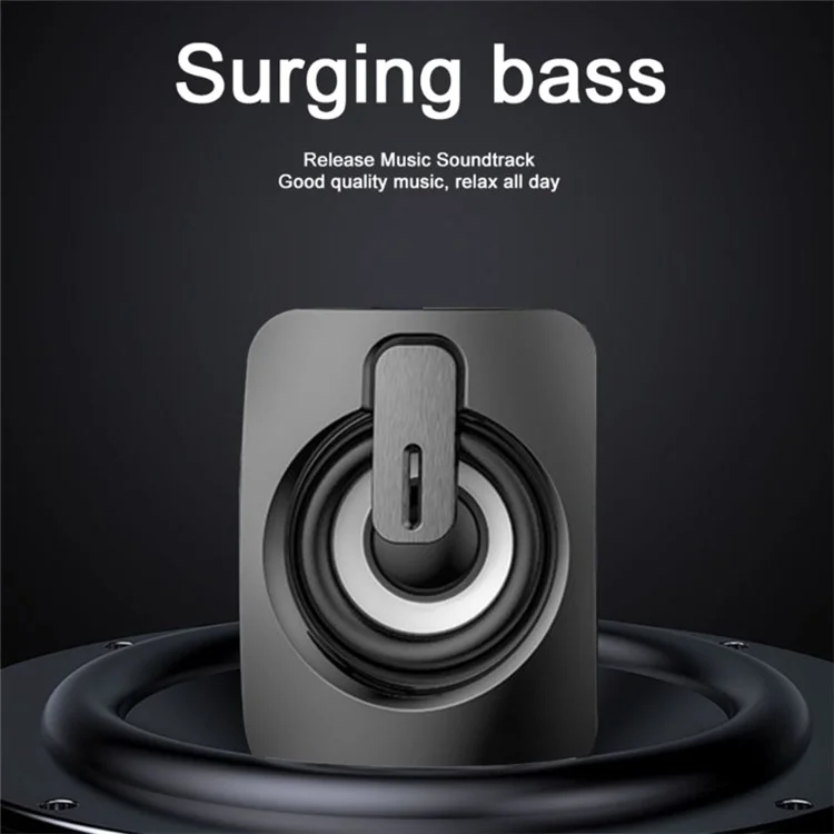 2PCS A2 Mini USB Wired Desktop Speaker Computer Laptop Volume Adjustable Subwoofer with Colorful Light