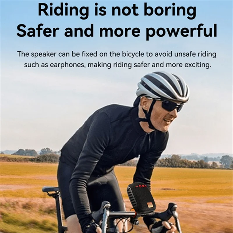 T&G TG-392 Portable Wireless Speaker IPX5 Waterproof Outdoor Bike TWS Bluetooth-compatible Speakerr - Grey