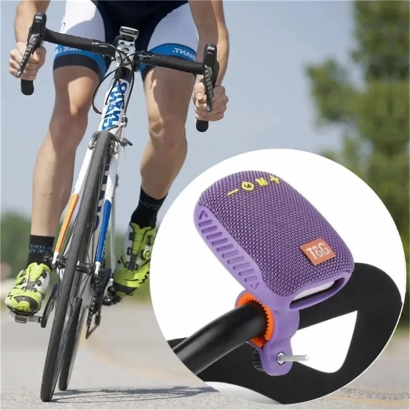 T&G TG-392 Portable Wireless Speaker IPX5 Waterproof Outdoor Bike TWS Bluetooth-compatible Speakerr - Red