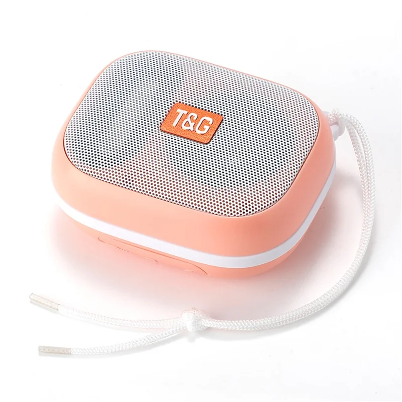 T&G TG-394 TWS Wireless Bluetooth-compatible Speaker IPX7 Water Resistant Portable Speaker with Strap for Outdoor Cycling - Pink