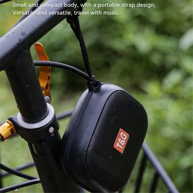 T&G TG-394 TWS Wireless Bluetooth-compatible Speaker IPX7 Water Resistant Portable Speaker with Strap for Outdoor Cycling - Red