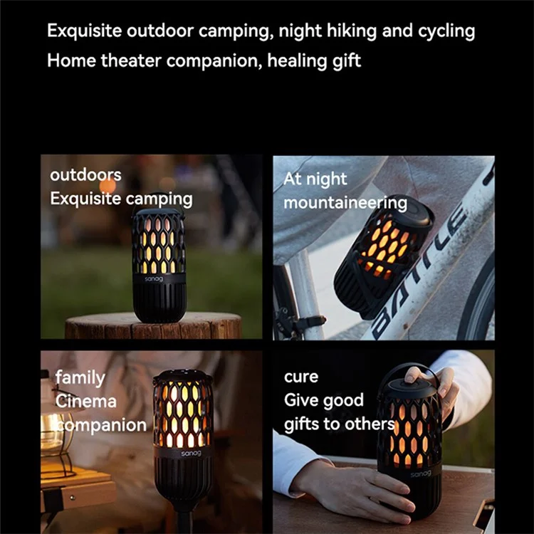 SANAG M25S PRO Беспроводная Bluetooth-колонка RGB Simulation Candlelight Stereo Outdoor Subwoofer Speaker