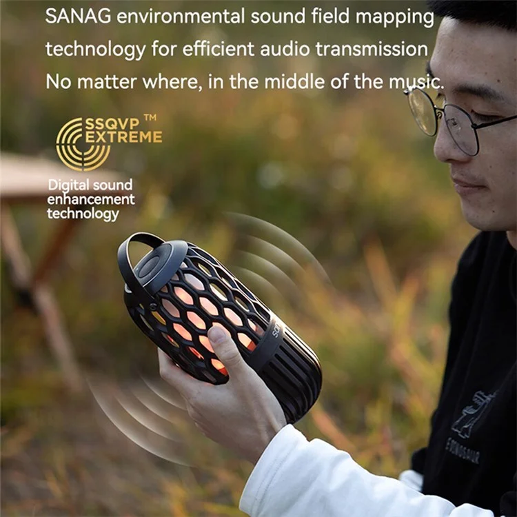 SANAG M25S PRO Беспроводная Bluetooth-колонка RGB Simulation Candlelight Stereo Outdoor Subwoofer Speaker