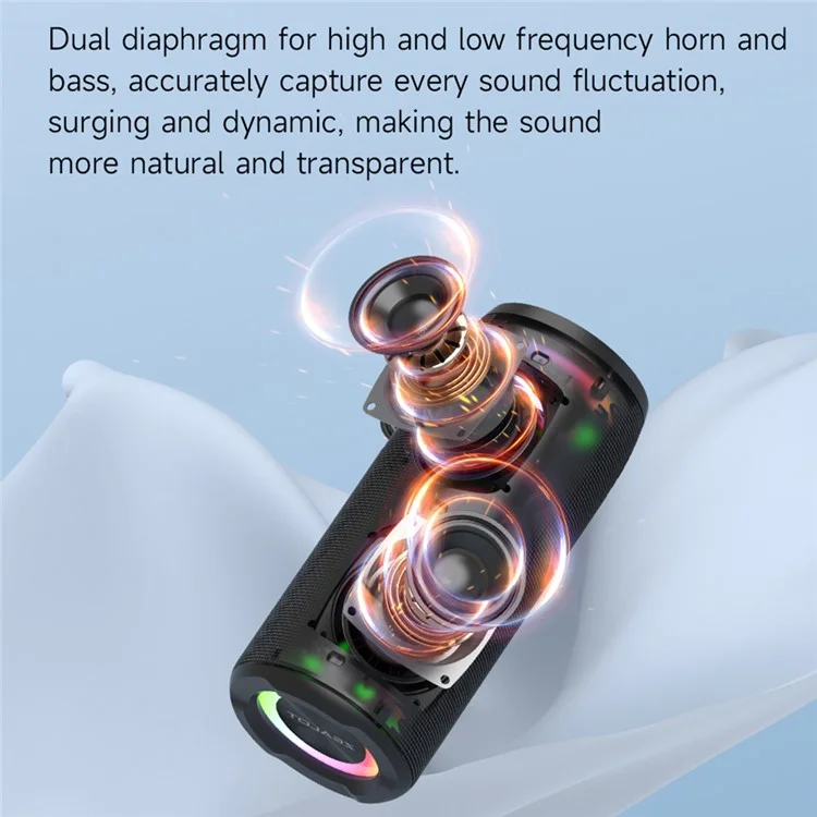 ZEALOT S51Pro 40W Bluetooth-compatible Speaker IPX5 Waterproof 3D Stereo Bass Portable Speaker with Lanyard