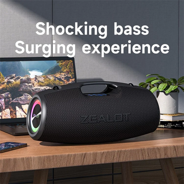 ZEALOT S78 100W Altifalante Portátil Bluetooth de Alta Potência para Uso no Exterior Subwoofer Estéreo de Graves Pesados