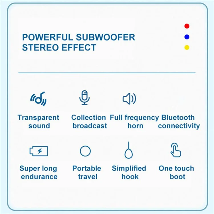 D2 Portable Wireless Bluetooth-compatible Speaker IPX7 Waterproof Outdoor Stereo Subwoofer - Black