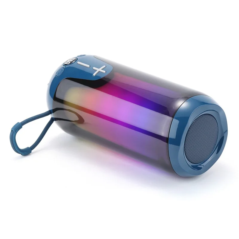 T&G TG651 Colorful Lantern Bluetooth-compatible Speaker TWS Wireless Subwoofer FM Radio Portable Audio Home Sound Column - Grey