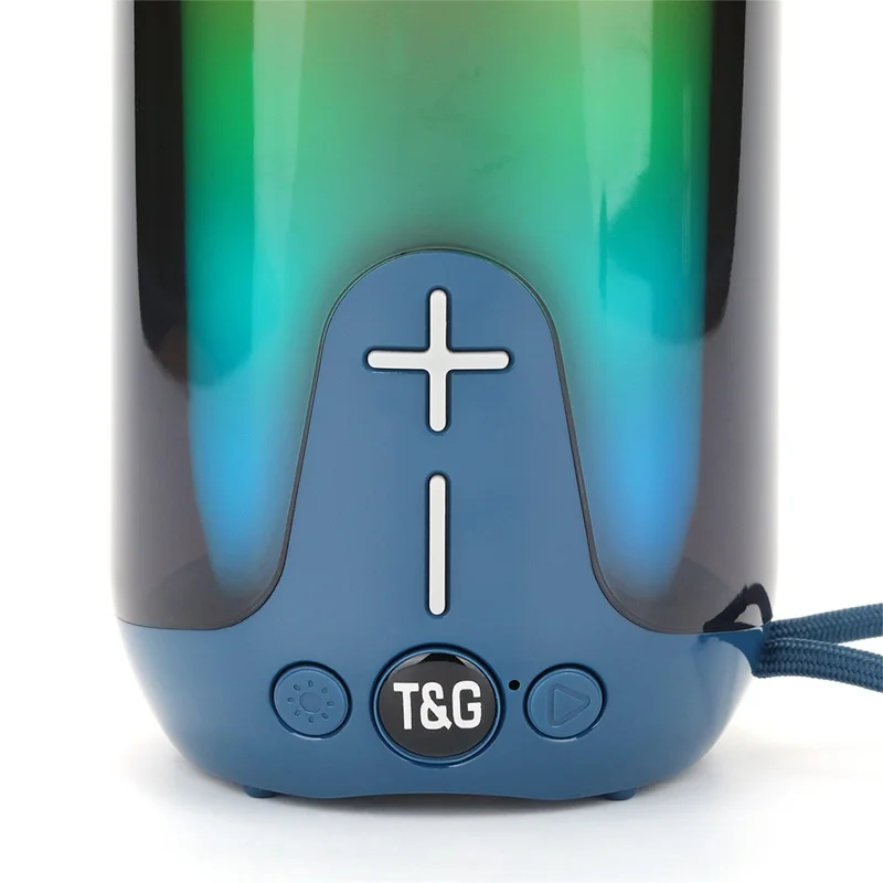 T&G TG651 Colorful Lantern Bluetooth-compatible Speaker TWS Wireless Subwoofer FM Radio Portable Audio Home Sound Column - Grey