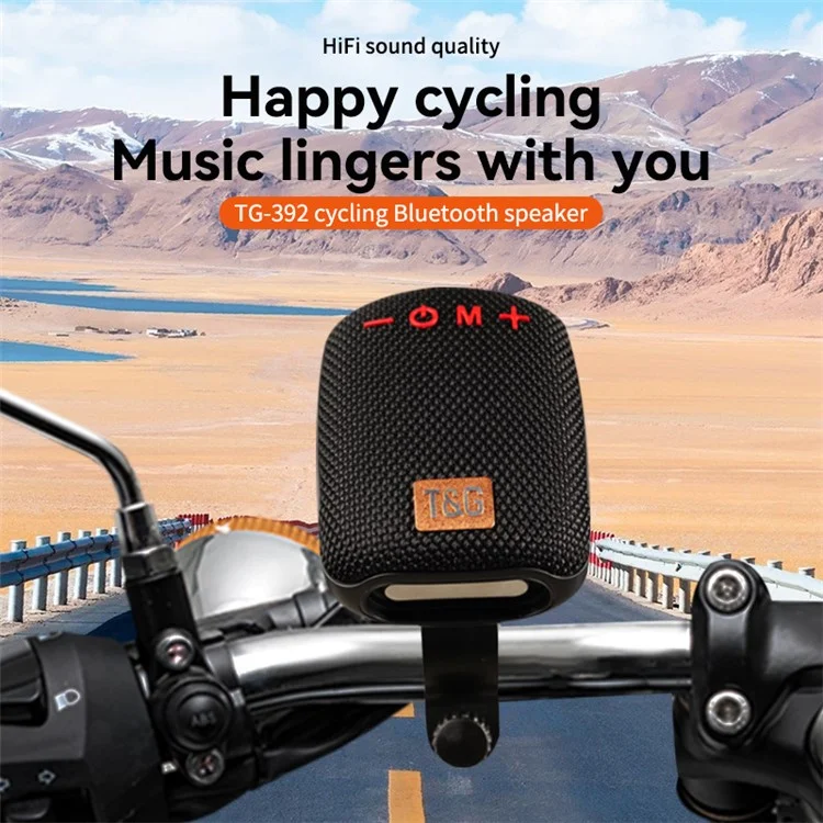 T&G TG392 Outdoor-Fahrrad-kabellose Bluetooth-Lautsprecher tragbarer Soundbox Wasserdicht FM-Radio Subwoofer - Grau