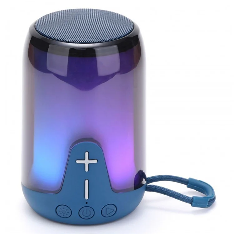 T&G TG652 RGB Light Portable Bluetooth-compatible Speaker TWS Wireless Subwoofer Support Hands-free Calling - Blue