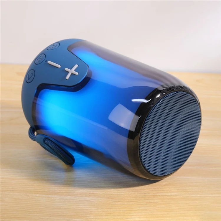 T&G TG652 RGB Light Portable Bluetooth-compatible Speaker TWS Wireless Subwoofer Support Hands-free Calling - Blue