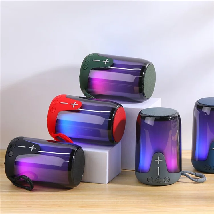 T&G TG652 RGB Light Portable Bluetooth-compatible Speaker TWS Wireless Subwoofer Support Hands-free Calling - Blue