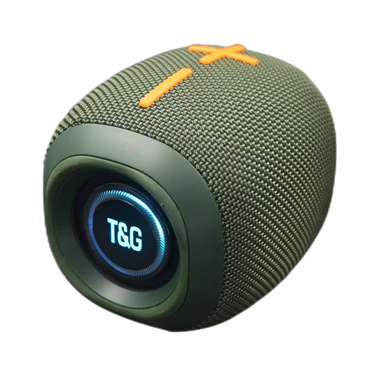 T&G TG389 Outdoor Bluetooth-compatible Speaker IPX5 Waterproof Dual EQ Audio Mode TWS Sound Box - Green