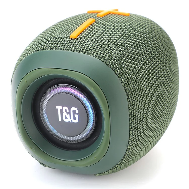 T&G TG389 Outdoor Bluetooth-compatible Speaker IPX5 Waterproof Dual EQ Audio Mode TWS Sound Box - Green