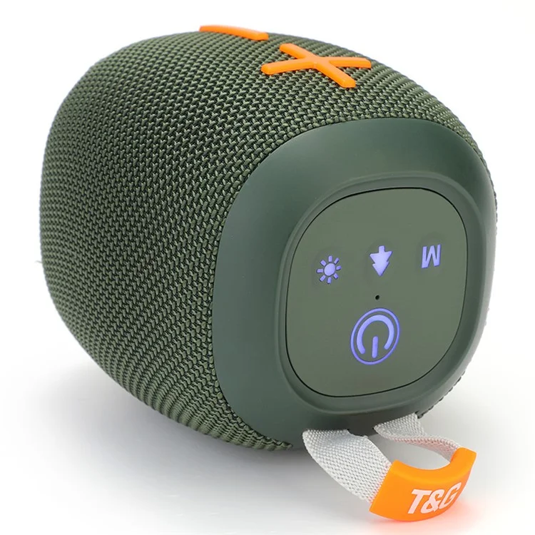 T&G TG389 Outdoor Bluetooth-compatible Speaker IPX5 Waterproof Dual EQ Audio Mode TWS Sound Box - Green