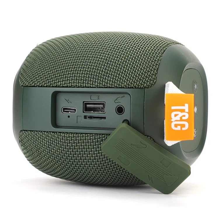 T&G TG389 Outdoor Bluetooth-compatible Speaker IPX5 Waterproof Dual EQ Audio Mode TWS Sound Box - Green