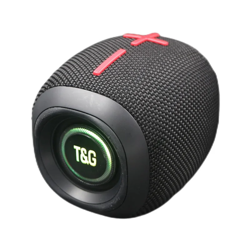 T&G TG389 Outdoor Bluetooth-compatible Speaker IPX5 Waterproof Dual EQ Audio Mode TWS Sound Box - Black