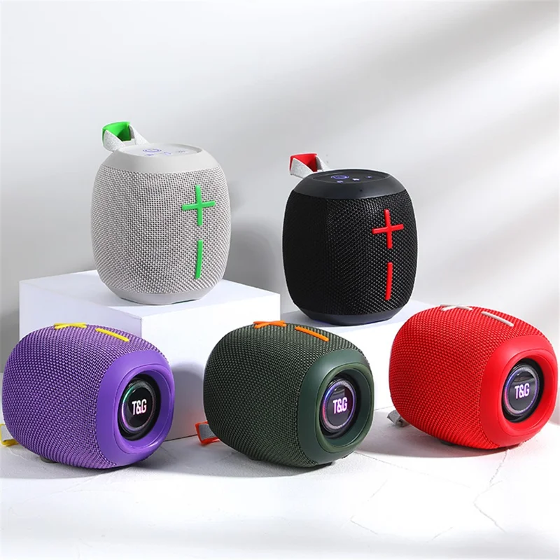 T&G TG389 Outdoor Bluetooth-compatible Speaker IPX5 Waterproof Dual EQ Audio Mode TWS Sound Box - Black